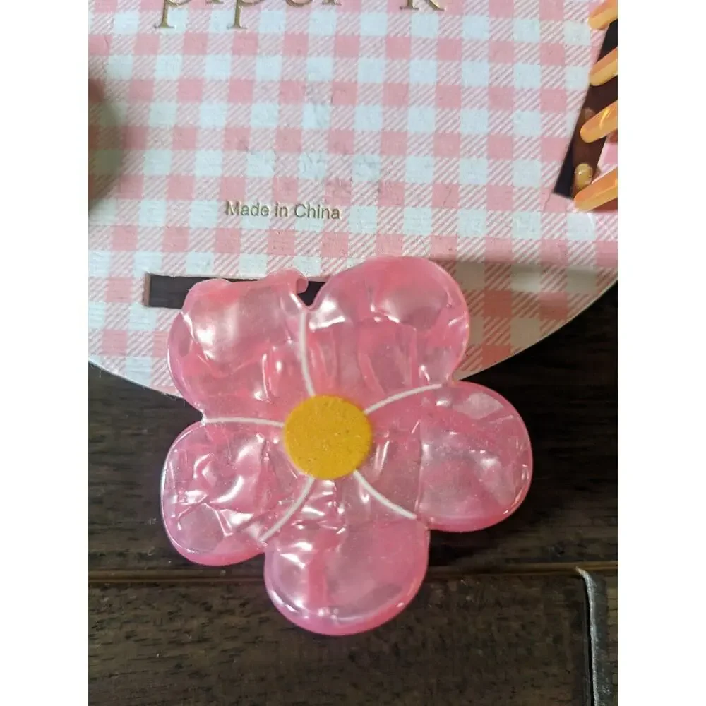 Piper K Spring Easter Hair Clips Set Of 5 New Chick Bunny Egg Flower Carrot